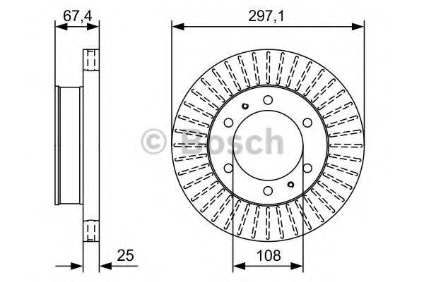 BOSCH 0986479A96 Тормозной диск
