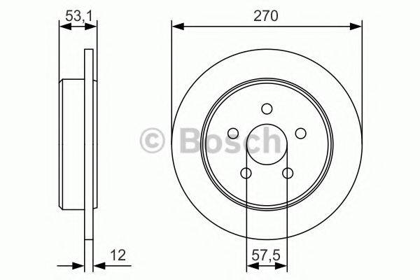 BOSCH 0986479B08 Тормозной диск