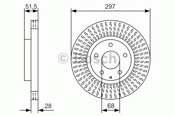 BOSCH 0986479B15 Тормозной диск