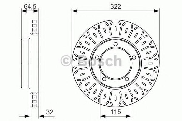 BOSCH 0986479T23 Тормозной диск