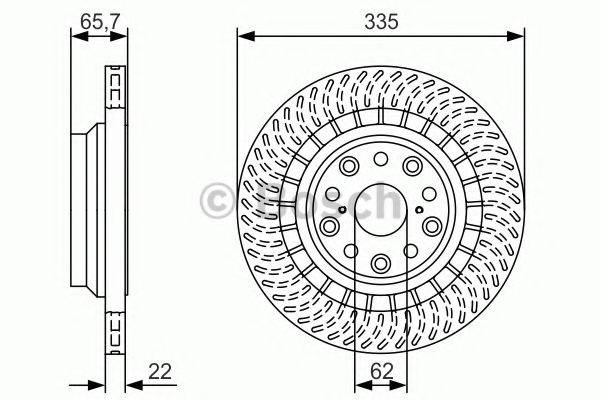 BOSCH 0986479T34 Тормозной диск