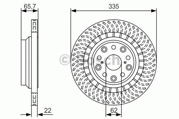 BOSCH 0986479T35 Тормозной диск