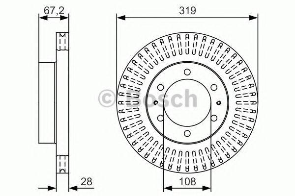 BOSCH 0986479T36 Тормозной диск