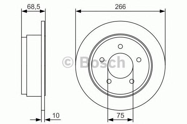 BOSCH 0986479T50 Тормозной диск