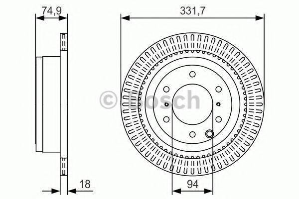 BOSCH 0986479T90 Тормозной диск