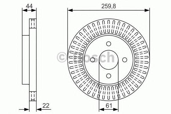 BOSCH 0986479U02 Тормозной диск