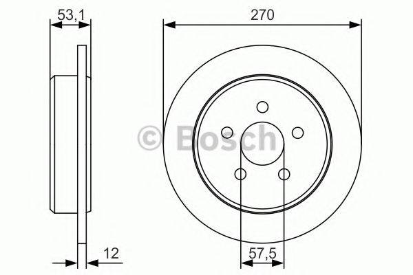 BOSCH 0986479U41 Тормозной диск