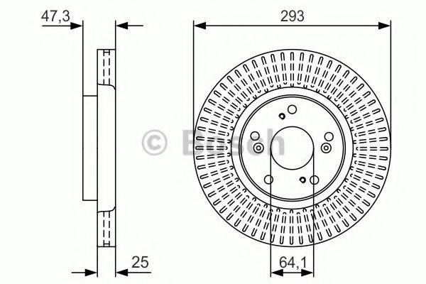 BOSCH 0986479U63 Тормозной диск