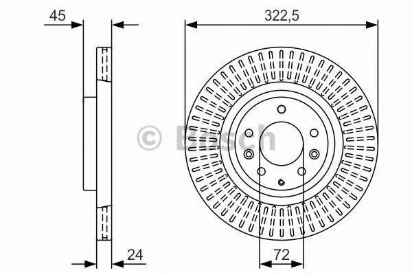 BOSCH 0986479V00 Тормозной диск