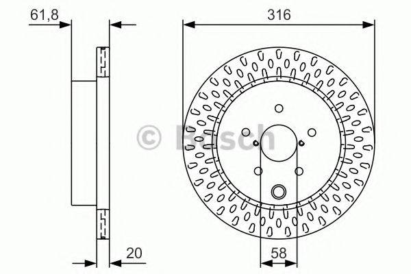 BOSCH 0986479V05 Тормозной диск