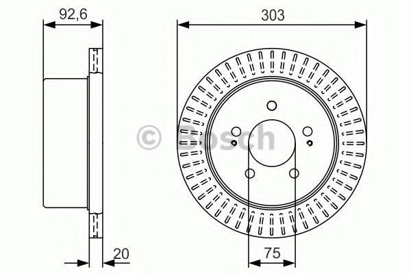 BOSCH 0986479V26 Тормозной диск