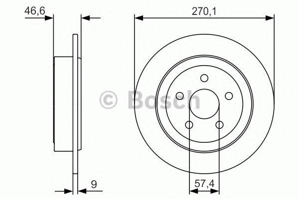 BOSCH 0986479V44 Тормозной диск