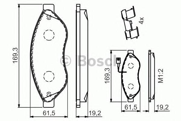 BOSCH 0986494581 Комплект тормозных колодок, дисковый тормоз