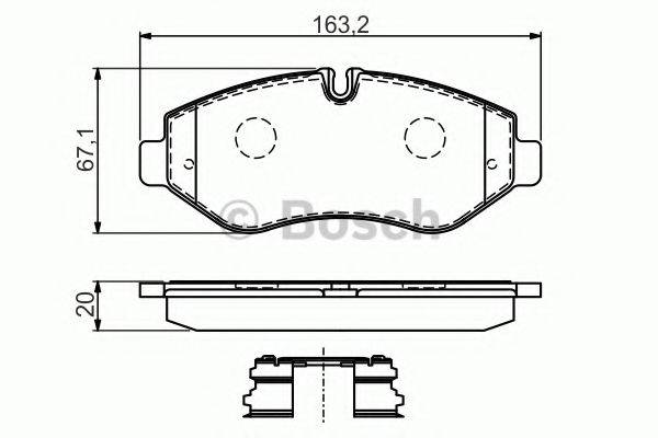 BOSCH 0986494582 Комплект тормозных колодок, дисковый тормоз