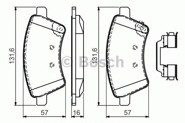 BOSCH 0986494584 Комплект тормозных колодок, дисковый тормоз