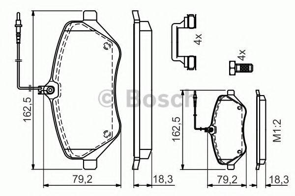 BOSCH 0986494585 Комплект тормозных колодок, дисковый тормоз