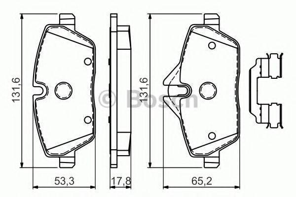 BOSCH 0986494588 Комплект тормозных колодок, дисковый тормоз