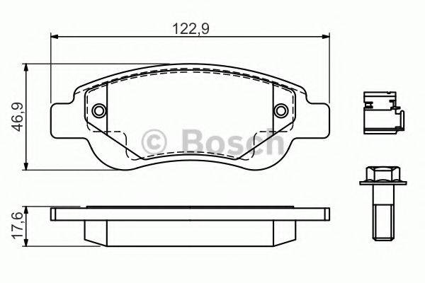 BOSCH 0986494606 Комплект тормозных колодок, дисковый тормоз