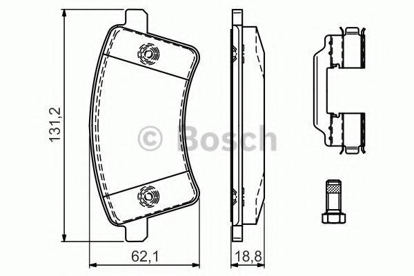 BOSCH 0986494612 Комплект тормозных колодок, дисковый тормоз