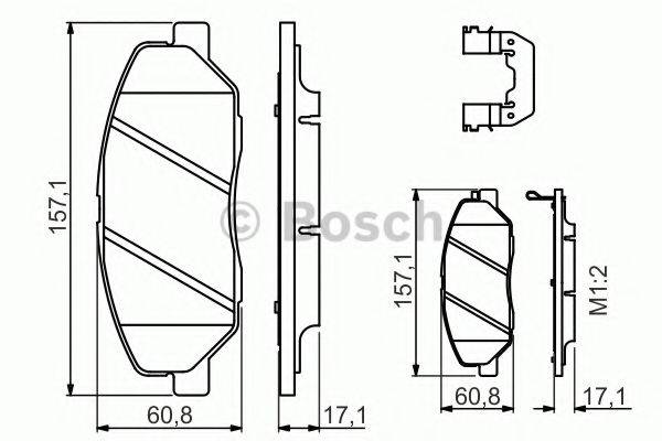 BOSCH 0986494631 Комплект тормозных колодок, дисковый тормоз