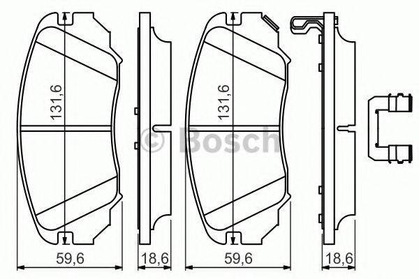 BOSCH 0986494632 Комплект тормозных колодок, дисковый тормоз