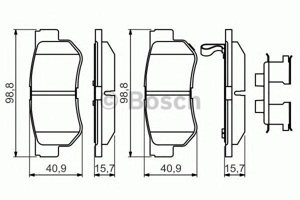 BOSCH 0986494635 Комплект тормозных колодок, дисковый тормоз