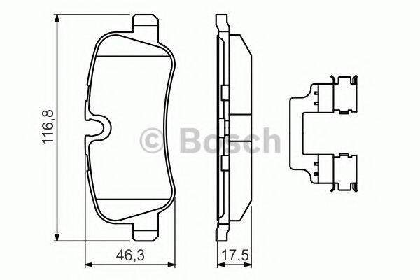 BOSCH 0986494636 Комплект тормозных колодок, дисковый тормоз