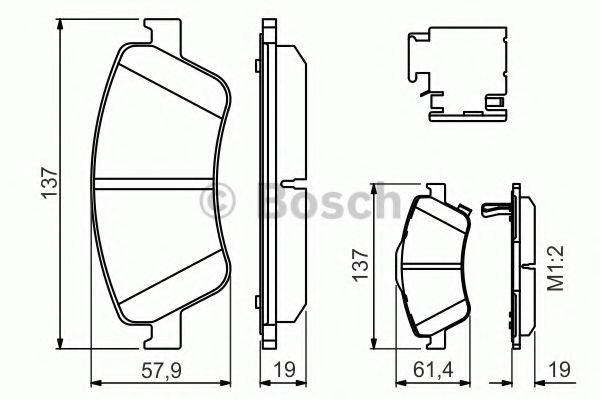 BOSCH 0986494638 Комплект тормозных колодок, дисковый тормоз