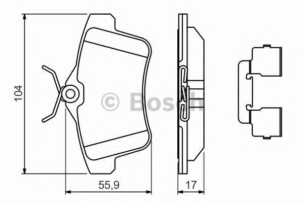 BOSCH 0986494640 Комплект тормозных колодок, дисковый тормоз