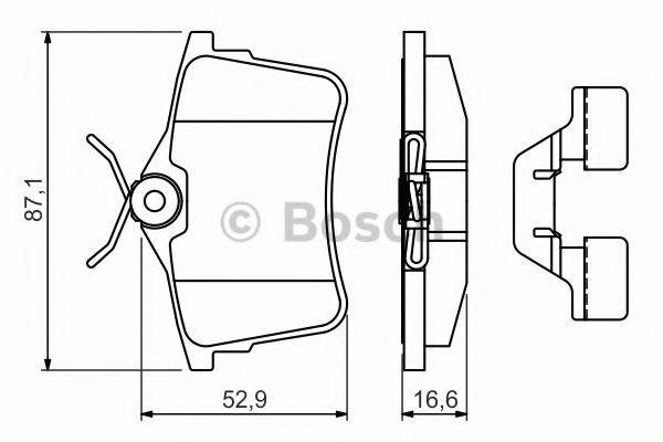 BOSCH 0986494646 Комплект тормозных колодок, дисковый тормоз