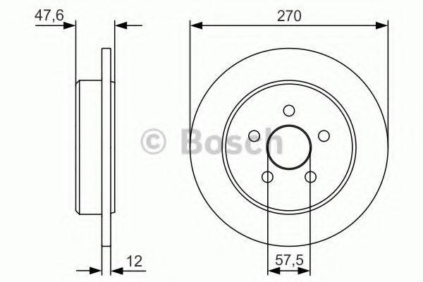 BOSCH 0986479V43 Тормозной диск