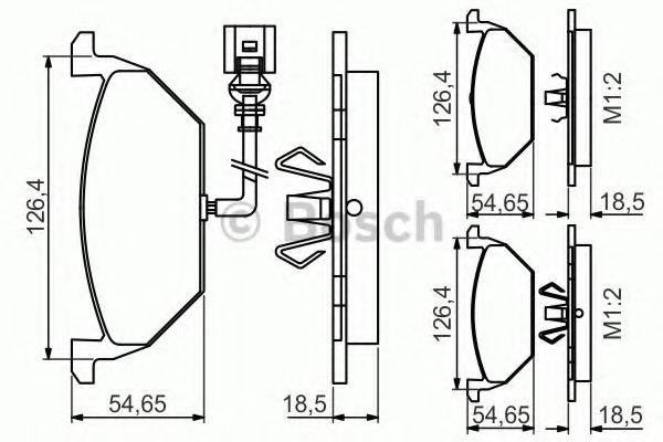 BOSCH 0986495213 Комплект тормозных колодок, дисковый тормоз