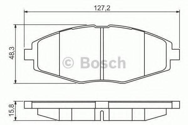 BOSCH 0986495224 Комплект тормозных колодок, дисковый тормоз