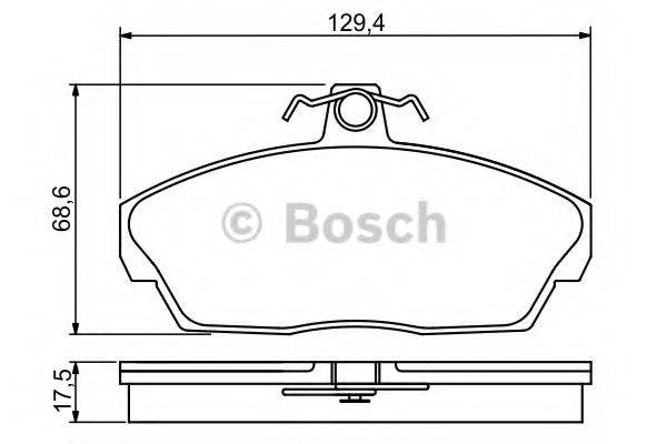 BOSCH 0986495228 Комплект тормозных колодок, дисковый тормоз