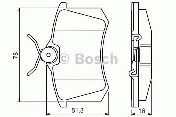 BOSCH 0986495231 Комплект тормозных колодок, дисковый тормоз