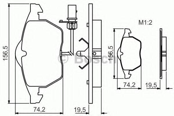 BOSCH 0986495232 Комплект тормозных колодок, дисковый тормоз