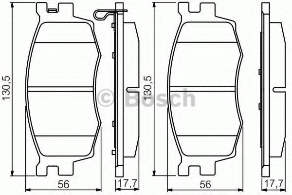 BOSCH 0986495240 Комплект тормозных колодок, дисковый тормоз