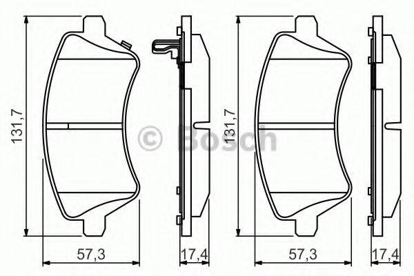 BOSCH 0986495243 Комплект тормозных колодок, дисковый тормоз