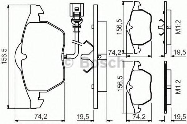 BOSCH 0986495249 Комплект тормозных колодок, дисковый тормоз