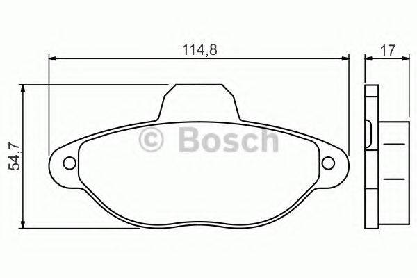 BOSCH 0986495255 Комплект тормозных колодок, дисковый тормоз