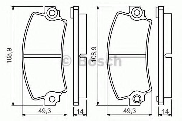 BOSCH 0986495270 Комплект тормозных колодок, дисковый тормоз