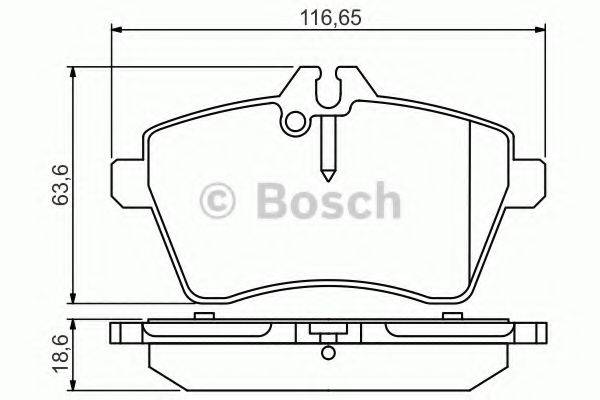 BOSCH 0986495273 Комплект тормозных колодок, дисковый тормоз