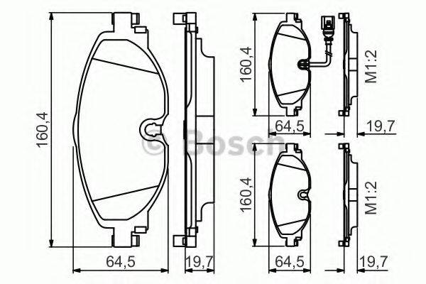 BOSCH 0986495347 Комплект тормозных колодок, дисковый тормоз