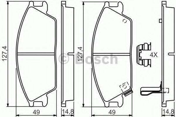 BOSCH 0986494620 Комплект тормозных колодок, дисковый тормоз