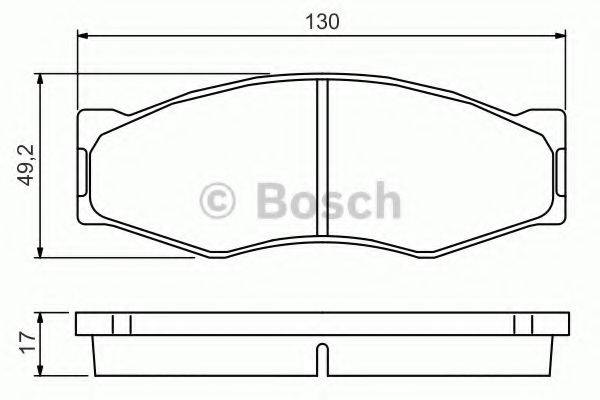 BOSCH 0986494565 Комплект тормозных колодок, дисковый тормоз