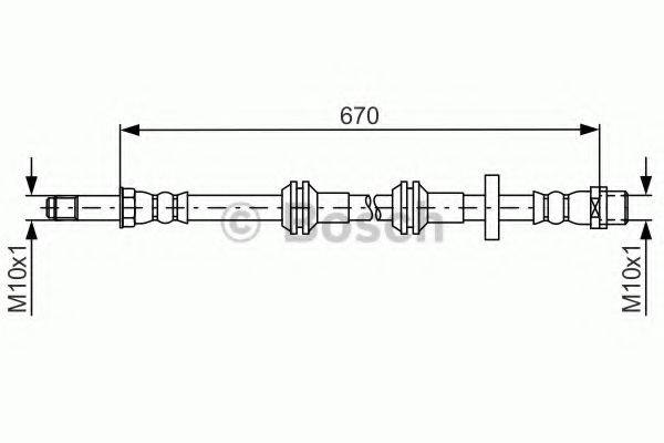 BOSCH 1987481689 Тормозной шланг