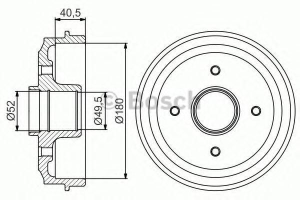 BOSCH 0986477156 Тормозной барабан
