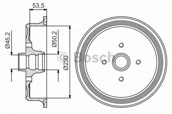 BOSCH 0986477160 Тормозной барабан
