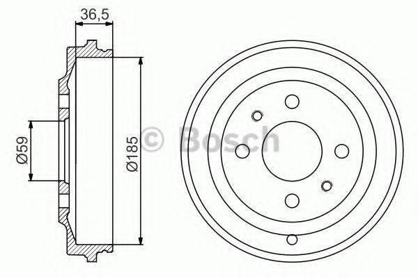 BOSCH 0986477161 Тормозной барабан