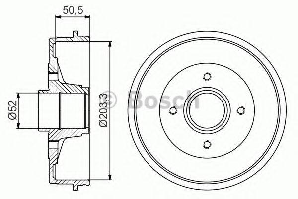 BOSCH 0986477175 Тормозной барабан